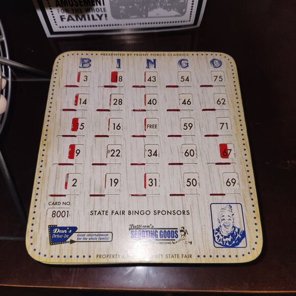 Front Porch Classics State Fair Bingo Game Set - Deluxe Version 12 Cards - New - Picture 4 of 6